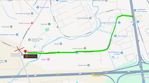 Barto Turnhout - bereikbaarheid 2 tot 15 maart
